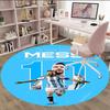 1pc Football Star (2) Print Round Carpet Chair Round Carpet Suitable for Bedroom Living Room Home Decorative Carpet