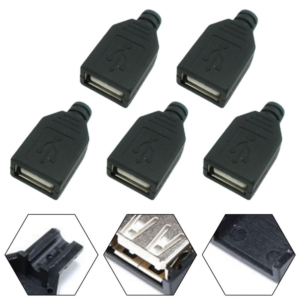 USB Female Socket Shell USB 2.0 5V Mobile Female Socket