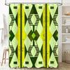 Green Geometric Shower Curtain Unique Bath Decor for Your Home