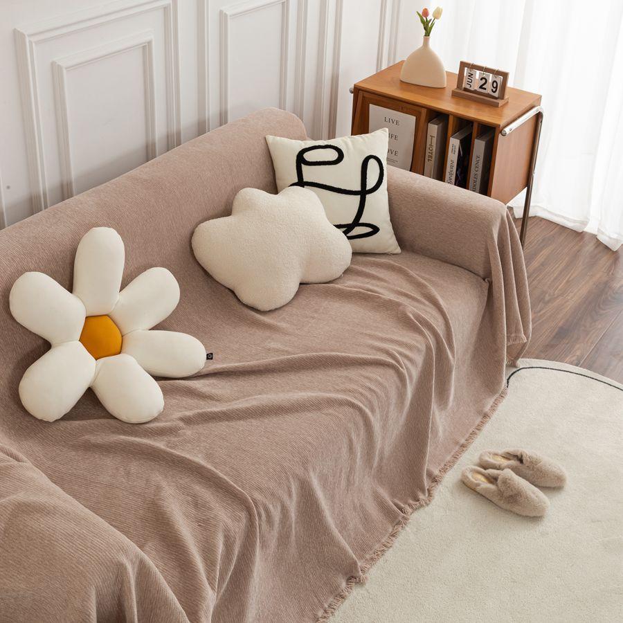 Sofföverdrag Handduk Chenille Repskyddande Soffkudde Allomfattande Halkfritt Överdrag Överdrag Modernt Minimalistiskt Dammtätt Överdrag Tyg