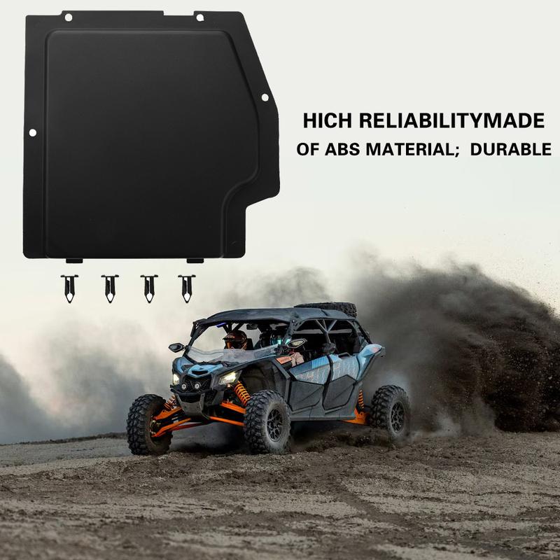 Battery Cover Kit for Can-Am Maverick X3, Black Plastic Battery Cover Plate for Can Am Maverick X3 MAX 2017-2025 Accessories