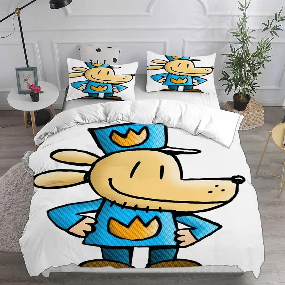 3D printed cartoon dog man bedding set Children and adults quilt cover duvet pillowcase setsbedroom decoration Twin Queen King