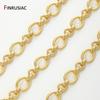18K Gold Plated Brass Heavy Large Oval Chain,10*13.2mm Chunky Punk Cable Chain for DIY Jewelry Necklace Making Accessories