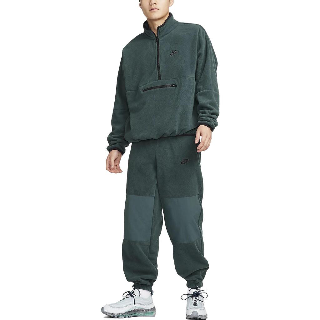 Nike Embroidered Logo Stand Collar Long-Sleeve Sweatshirt Men Tops Green DX0526-328