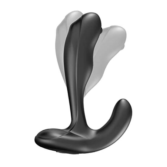 Electric Enema Anal Vibrator with 3 Functions Prostate Vibrator Anal Plug (Vibration, Licking, Flexible)