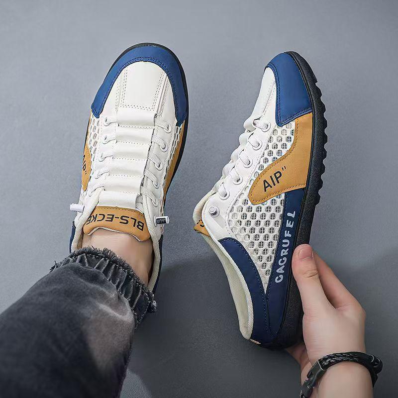 Men's Shoes Summer Bag Head Men's Sandals Lazy One Pedal Hollow Mesh Men's Sandals Casual Shoes Mesh Lightweight