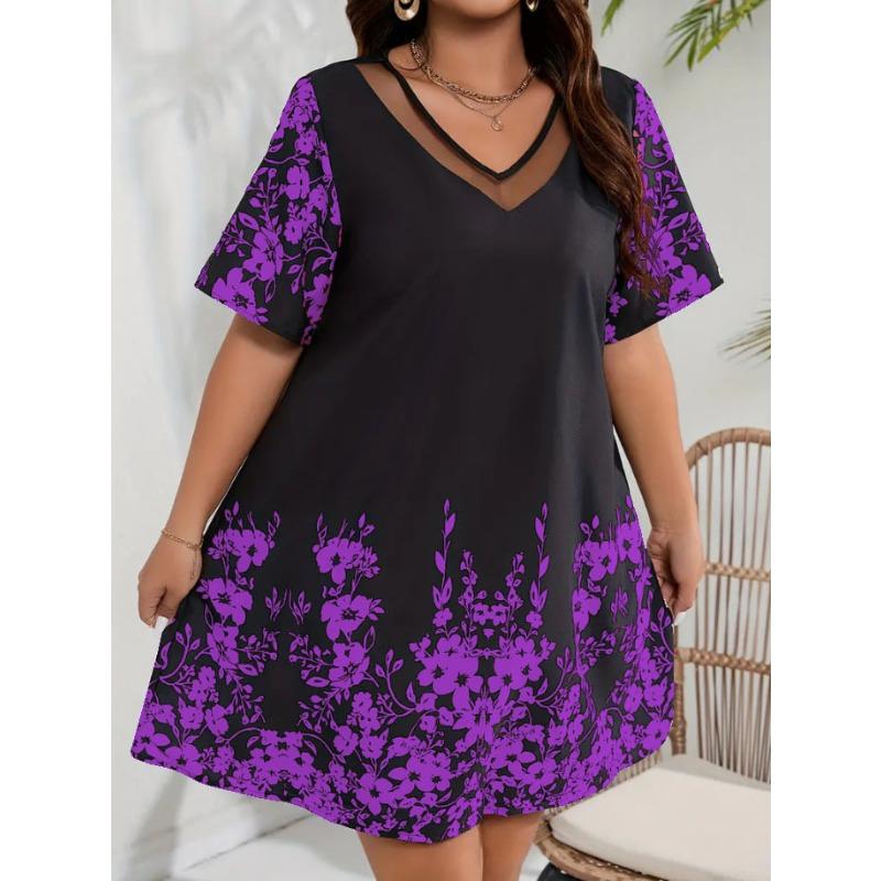 BITCED Fashion Summer Spring Short Sleeve V-Neck Casual Dresses