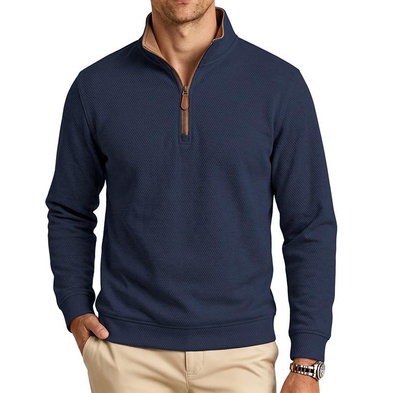Men S Winter Outdoor Loose Fleece Lined Stand Collar Zip Up Sweatshirt