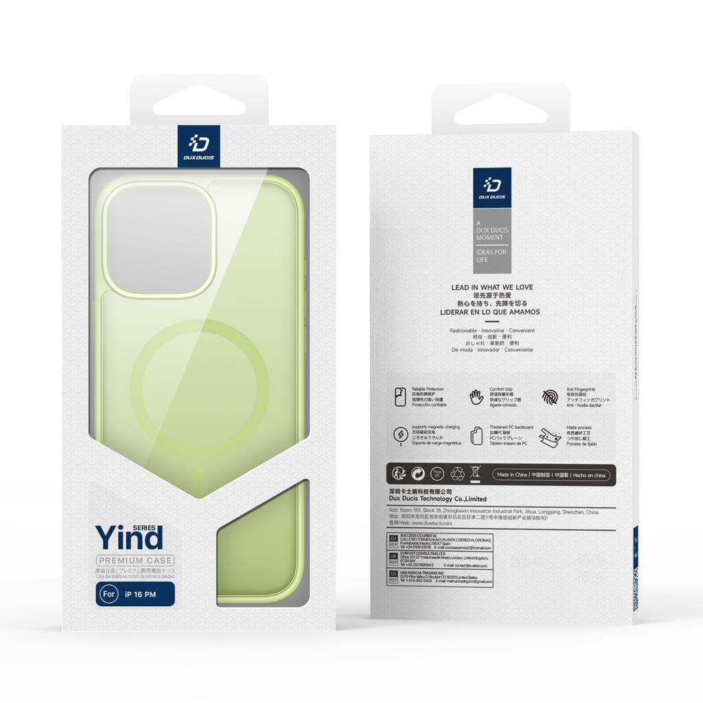 DUX DUCIS Yind Series For iPhone 16 Pro Max Magnetic Case TPU Frame Matte PC Back Phone Cover