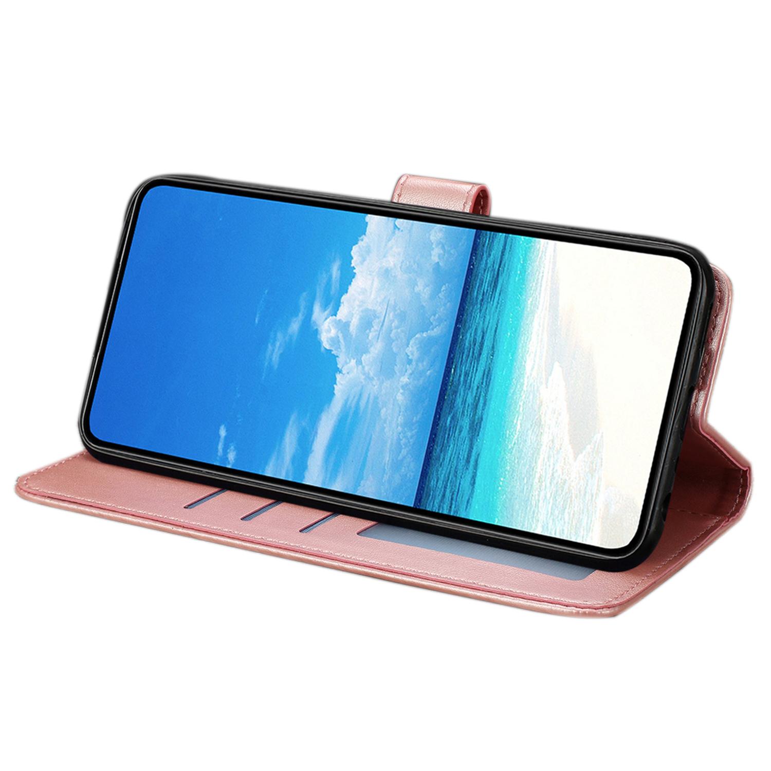 

For Samsung Galaxy A35 5G Case Butterfly Imprinted Wallet Stand PU Leather Flip Phone Cover with Strap Purple