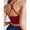 Women S Sexy Mesh Hollow Thin Strap Cross Soft Breathable Crop Tank Bra