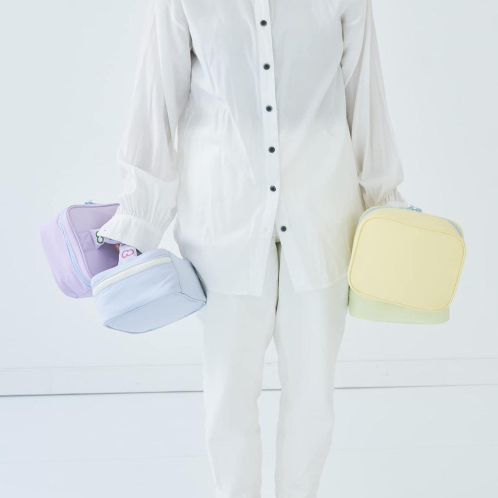 MACARONI Pastellfarbe Make-up Koreanische Kosmetik Kosmetik Aufbewahrungstasche Tasche, Beutel, (blau)