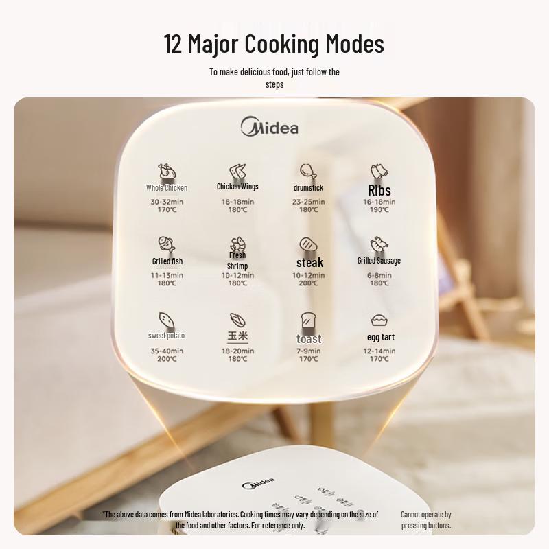 Midea 5.3L No-Flip Steam Air Fryer