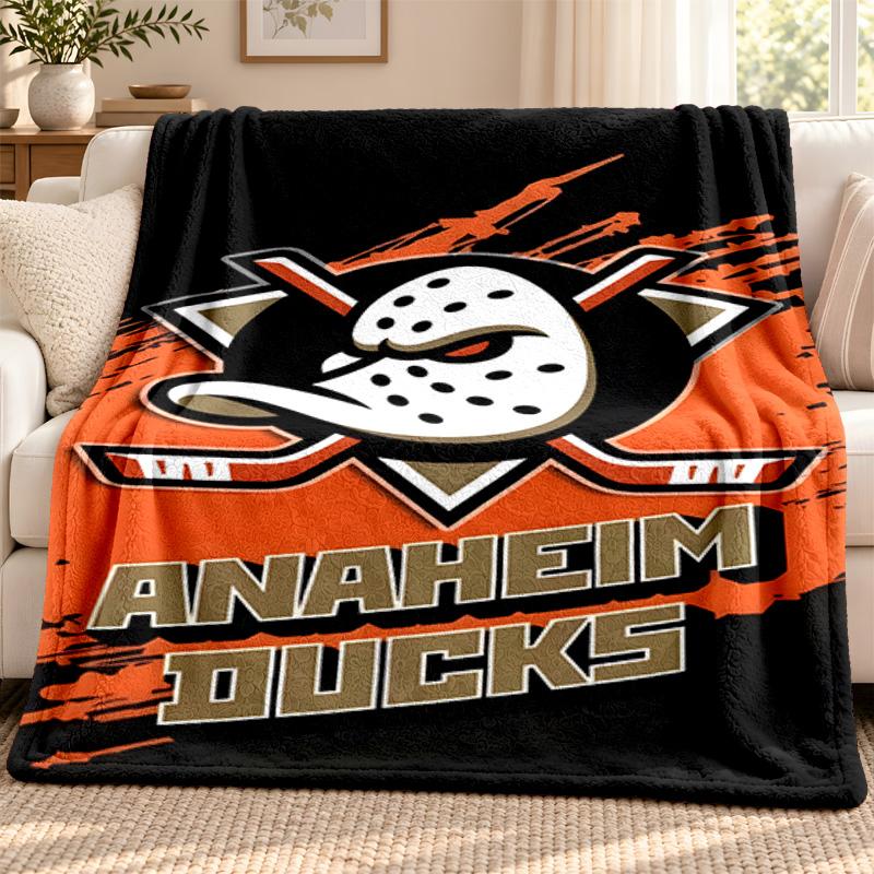 Anaheim Ducks blanket Flannel Blanket Soft Cozy Plush Throw for Sofa Bed Lightweight Home Decoration Outdoor camping