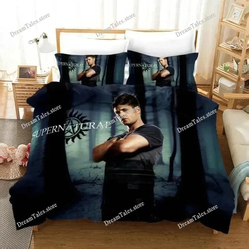 Popular TV Show Supernatural Bedding Set Comforter 3D Print Fashion Duvet Cover Set Home Textile Decor Queen King Single Size369