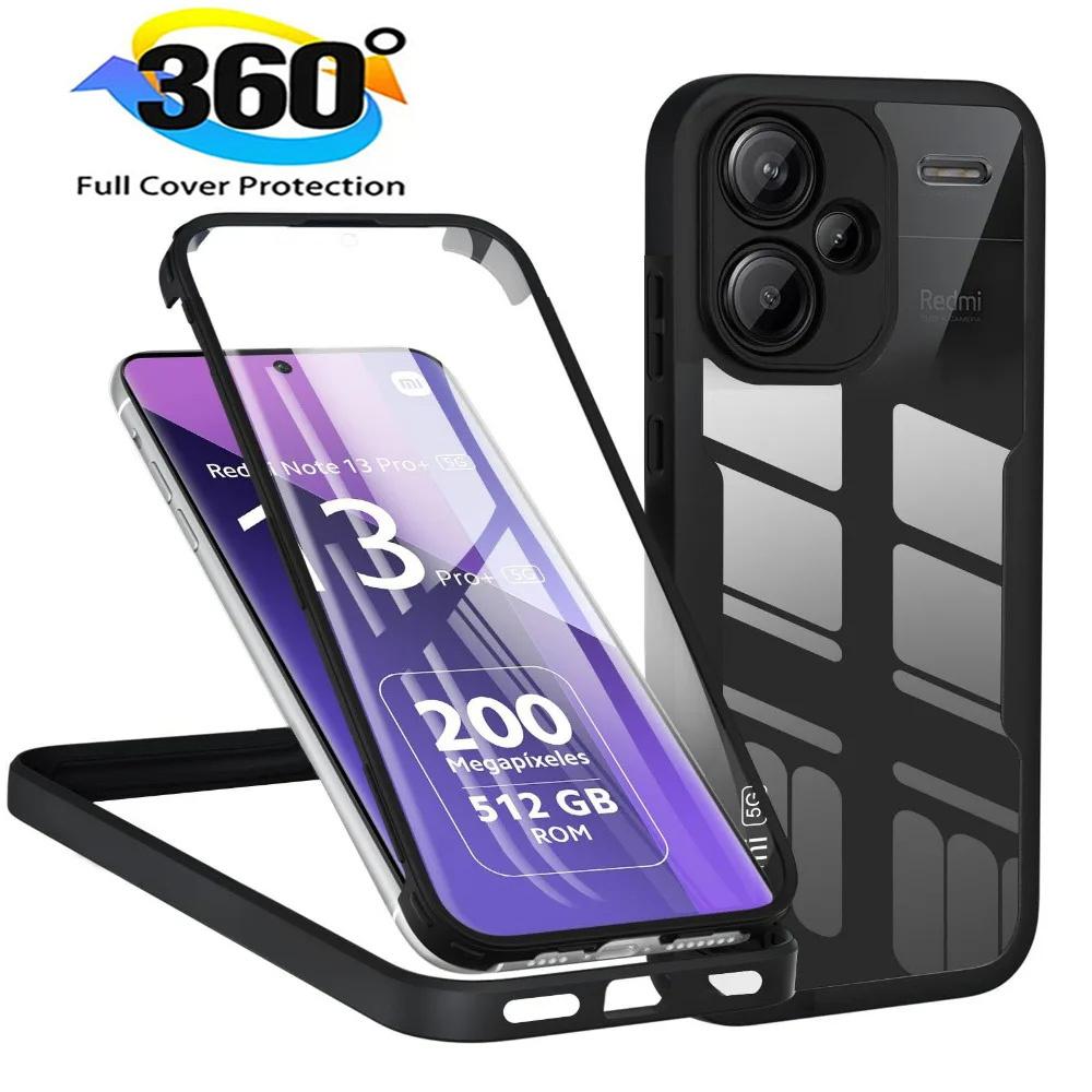 

360 Full Body Screen Protector Case For Xiaomi Redmi Note 14 13 Pro Plus 5G Case For Redmi Note 14 13 12 11 10 Pro 10s 11s Cover Redmi Note 14 5G фіолетовий