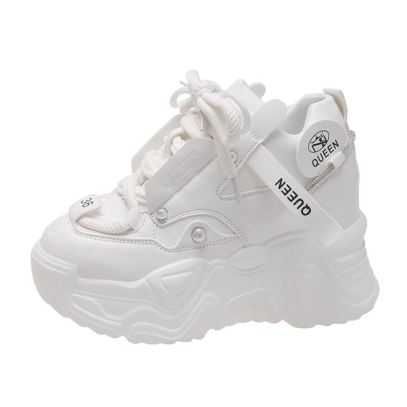 Fashion Fashion New Spring Women Chunky Sneakers Casual Shoes 10CM Wedge Heels Platform Shoes Chaussures Femme Sports Dad Shoes Autumn