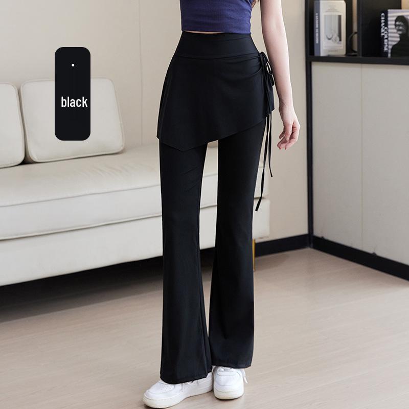 Spring & Summer Micro-Flare Skirt Pants: Slimming, Breathable, Hip-Covering, Leg-Lengthening Yoga & Sports Wear