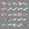 Graffiti Sticker 50Pcs Cartoon Waterproof Reusable DIY Self-Adhesive Aircraft Scrapbooking Pattern Phone Case Luggage Kids Gift Decorative