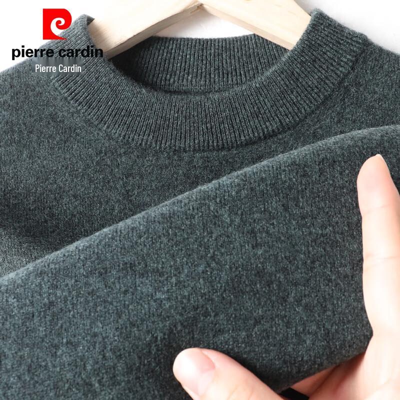 

Pierre Cardin Men s 100% Pure Wool Solid Semi-High Collar Sweater 3XL