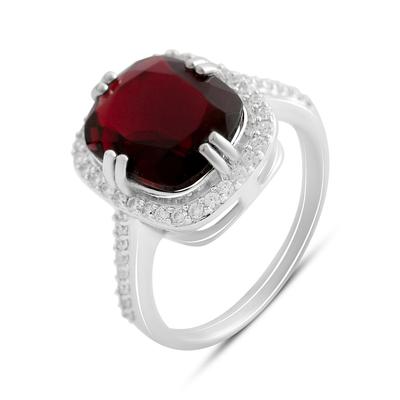 Silberring mit synthetischem Granat nano 4,798 Karat, Gewicht des Artikels 4,3 g (60002400)