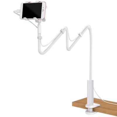 Phone Holder Bed Phone Holder Mount with Flexible Arm 360 Degree Rotation Phone Clamp Clip Stand Bedside Bracket Stand