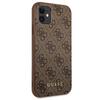 Guess Guhcn61G4Gfbr Iphone 11 / Xr 6,1Brązowy/Brown Hard Case 4G Metal Gold Logo