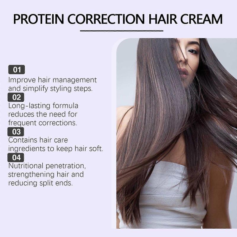 Eelhoe Protein Straight Hair Cream Moisturizing Nourishing Supple Hair Maintenance Repair Hair Quality Free Straight Hair