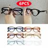 1/6pcs INS Cat Eye Glasses Frame Women Men Oversized Anti Blue Light Flat Mirror Unisex Eyewear Fashion