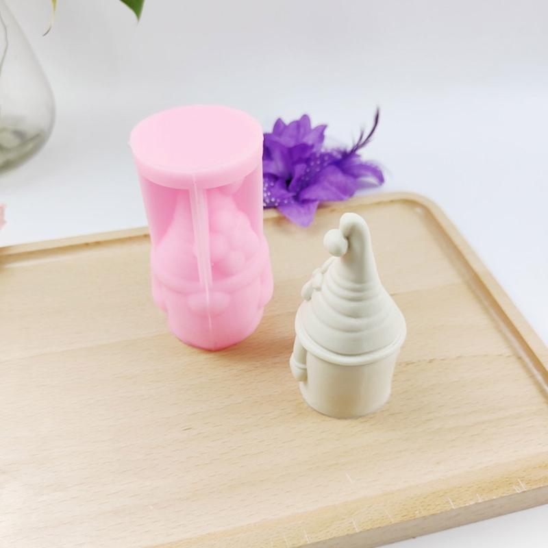 Christmas Candle Mold Flower Santa Claus Silicone Mold Gnome Epoxy Resin Mold 3D Casting Mold for DIY Aromatherapy Craft