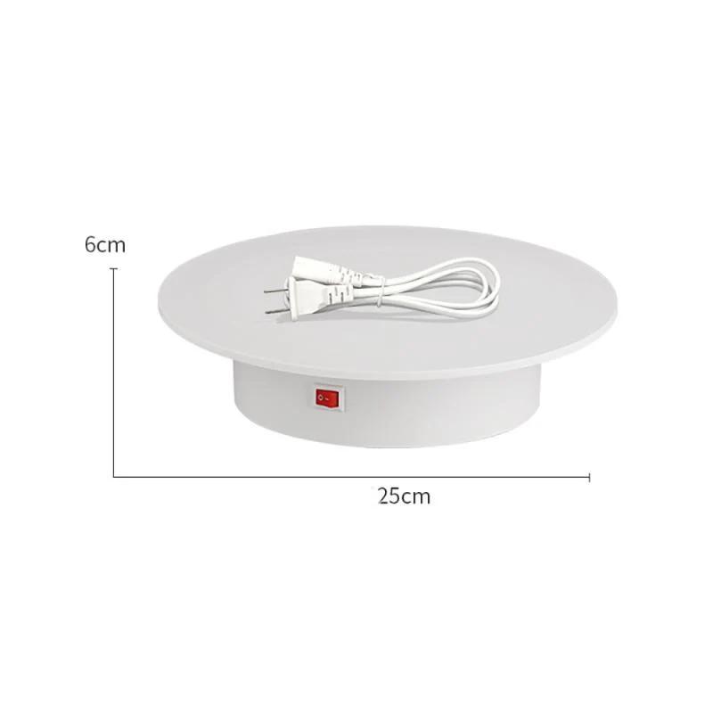 Suport de afișare cu plată rotativă rotativă pentru fotografie cu rotație electrică de 360 ​​de grade pentru afișarea produselor de bijuterii Pană de scanare 3D cu PVC