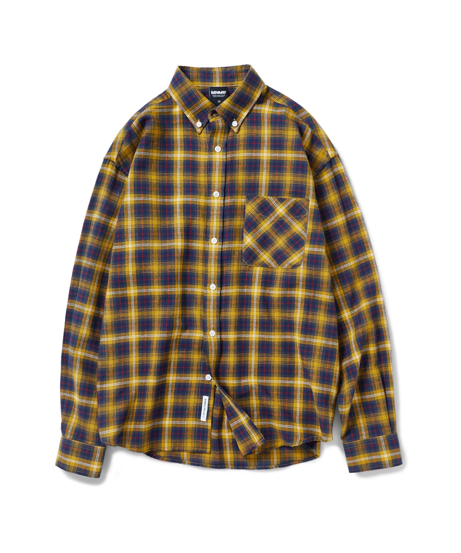 Minimal Project Oversized Latin Tartan Check Shirt Mls228 [Yellow] Yellow/M