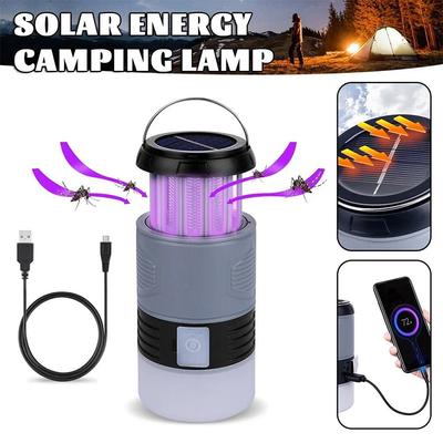 Solární lampa proti komárům UV světlo na hmyz USB dobíjecí elektrická past na mouchy lapač skládací přenosný zabíječ hmyzu repelentní světlo