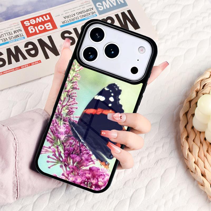 Red Admiral Butterflies Moths Phone Case For IPhone 17 16e 15 14 13 12 11 Pro Max Air Mini Soft Protective Cover