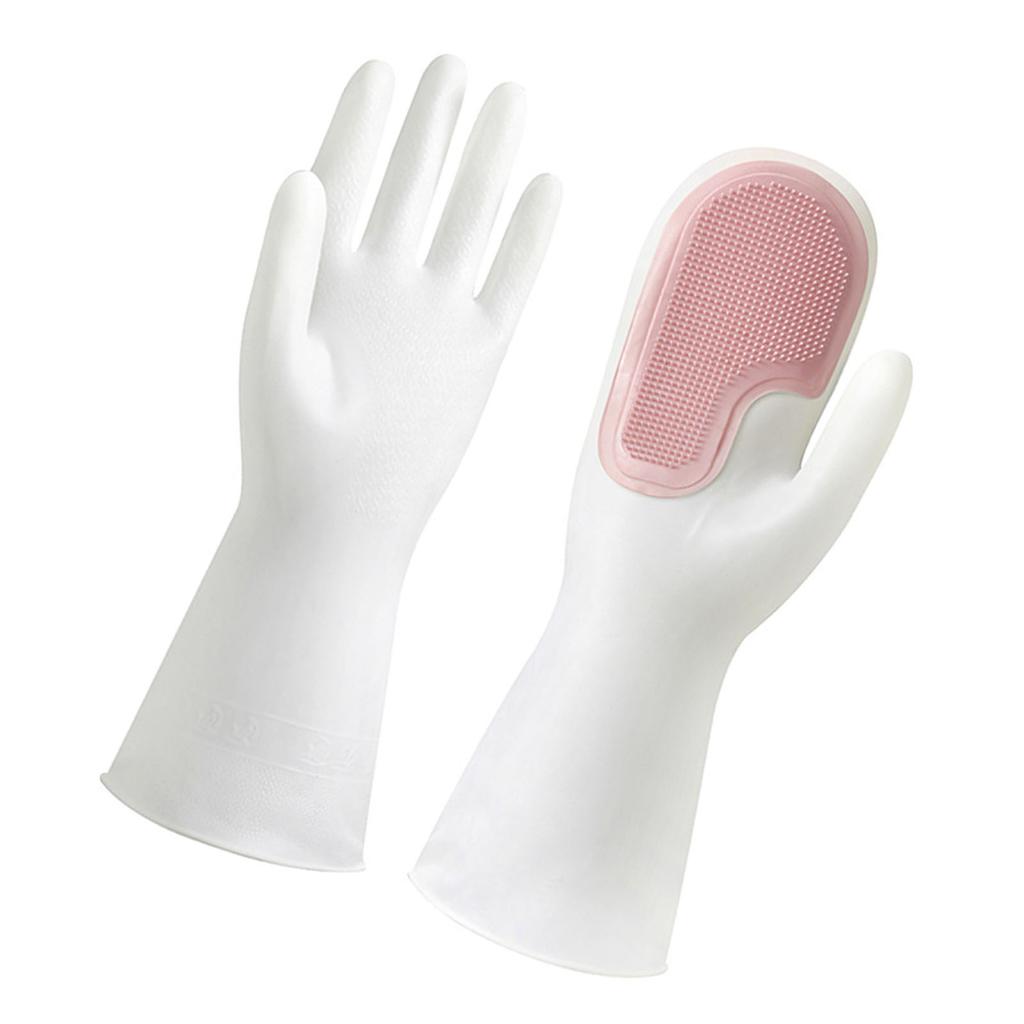 Reinigungshandschuhe PVC Wiederverwendbar Haushalt Rutschfest Wärmeisolierend Verschleißfest zum Schrubben