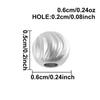 6pcs Round Tube Cylinder Fashion Spacer Bead Stainless Steel Loose Beads For Jewelry Making Supplies DIY Bracelets Anklets Bulk