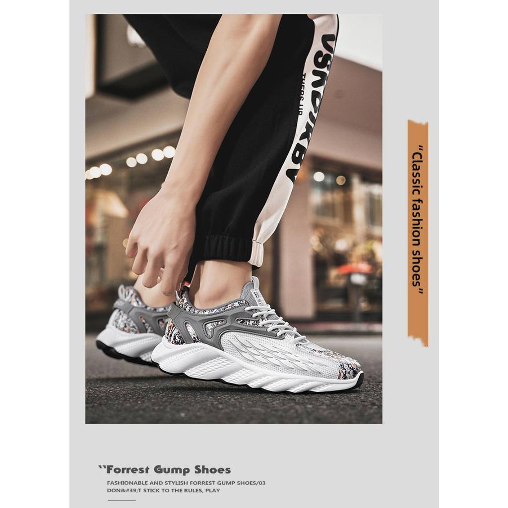 Men's Running Sports Single Shoes, Mesh Breathable Men's Shoes Korean Fashion Trend Casual Shoes