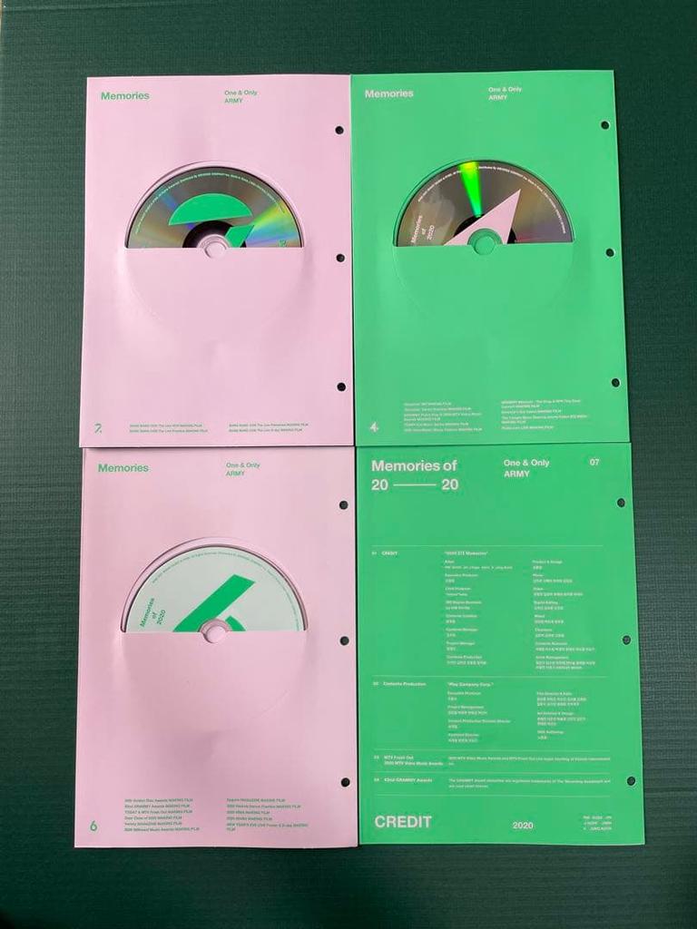 [USED] BTS Memories 2020 DVD Korean Edition Weverse Bonus Trading Card
