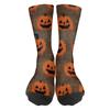 Unisex Breathable Mid-Calf Socks Halloween Patterned Comfortable Stretch Crew Socks Suitable for Daily Wear and Seasonal Use