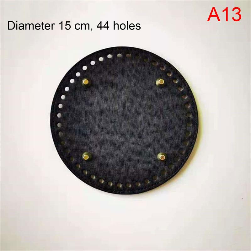 תחתית תיק עור עשה זאת בעצמך בעבודת יד אובלית עגולה אביזרי תיק תחתית לתיקים