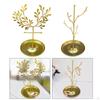 Creative Jewelry Stand, Multifunctional Earrings Hanger Round Tray Organizer Trinket Holder