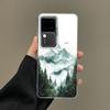 For Samsung Galaxy S24 S23 Ultra Plus FE S25 S22 Ultra Plus S21 FE Laser Phone Case Mountain Mist Nature Shockproof Back Covers