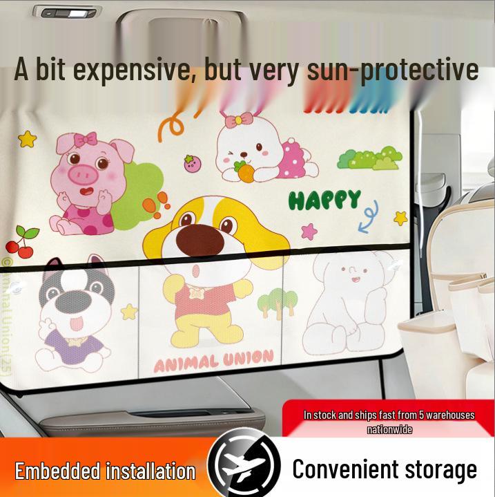 Car Window Privacy and Sun Shade Canopy for Safe Seat and Sleeping