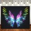 Vibrant Rainbow Angel Wings Photography Backdrop - Multipurpose Wedding Engagement Party Decoration