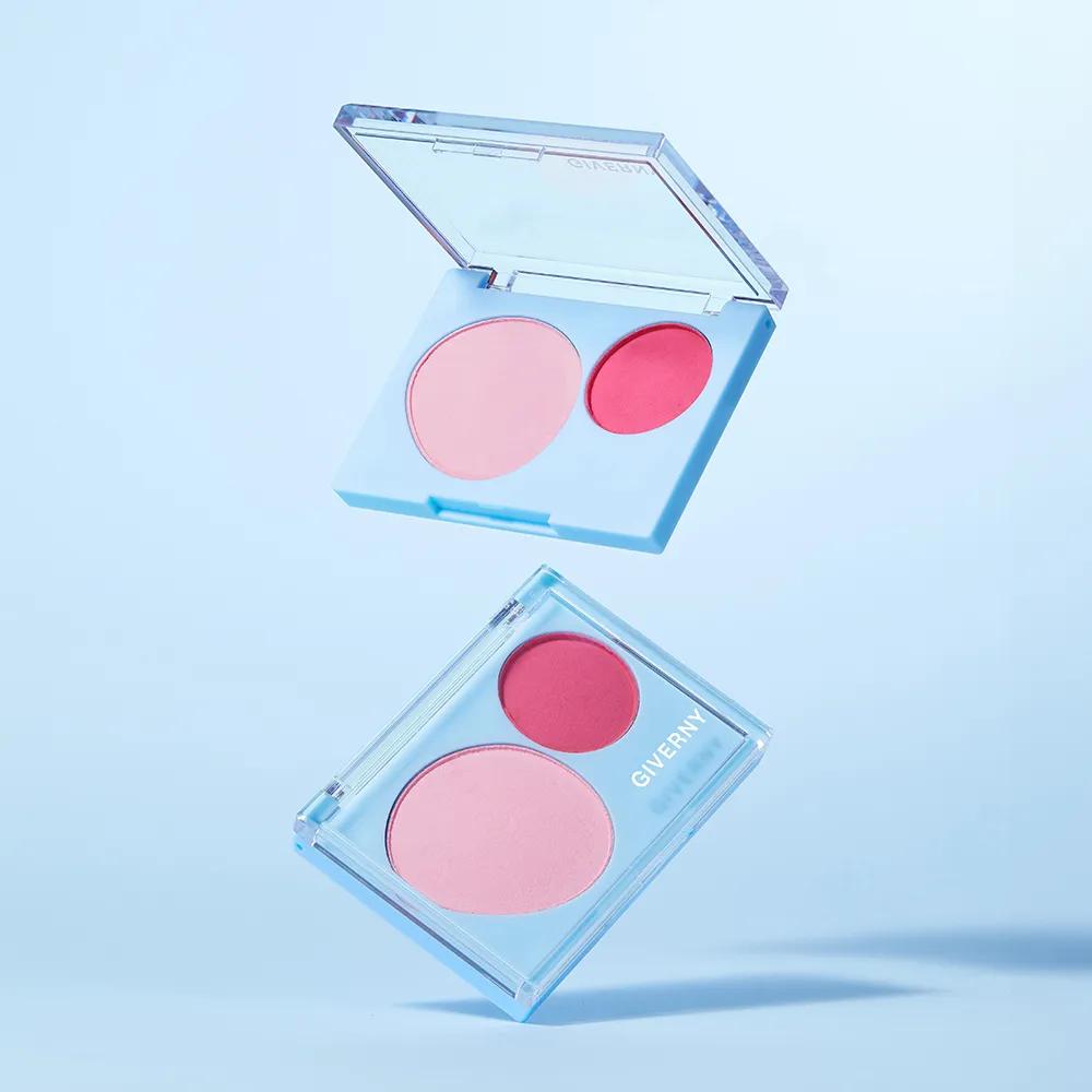Giverny Fluffy Dual Blusher 4 Colors 01 Peach Macaron