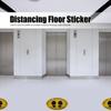 5PCS Social Distancing Ground Sticker Distance Marker Floor Signs Decal for School Market Public