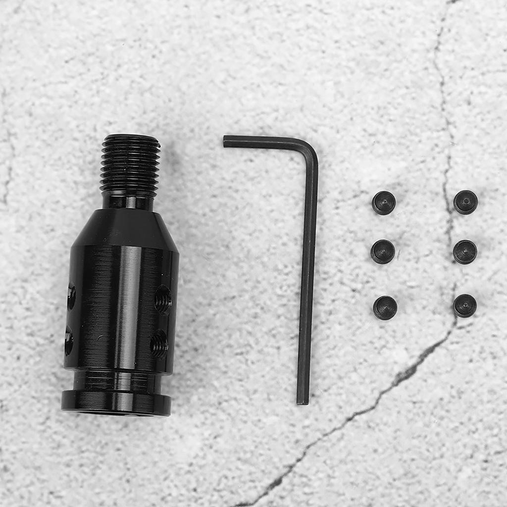M12x1.25 Shift Knob Adapter Universal Threaded Knobs Boot Shifter Level Retainer Black