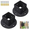 DIY Installations Outdoor Projects 2 Pcs Pergola Post Bracket Flange Base For Posts Versatile Outdoor Applications