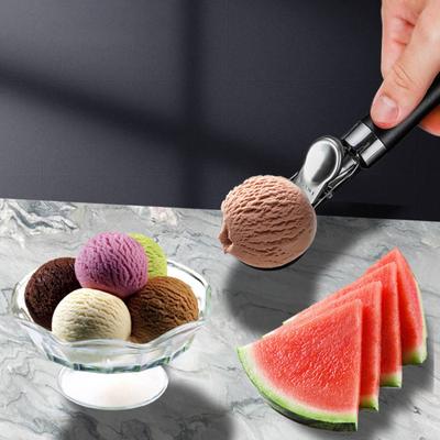 Yousheng Stainless Steel Ice Cream Scoop with Trigger Easy To Clean Non-Stick Effortless Handle Cookie Scoop for Ice Cream Gelato Smoothies Fruit