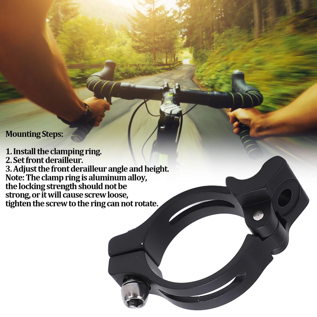 Bike Front Derailleur Adapter Clamp   Braze On to Clamp Aluminum Alloy for Road